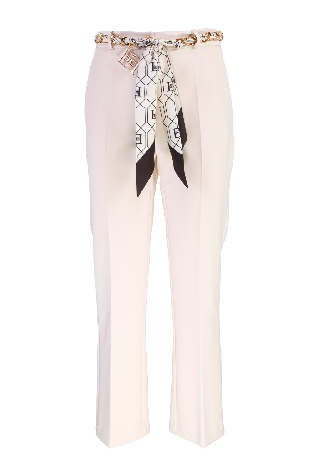 shop ELISABETTA FRANCHI Saldi Pantalone: Elisabetta Franchi pantalone dritto in crêpe con foulard.
Pantalone a sigaretta in doppio crêpe con tasche con patte.
Il punto vita è enfatizzato da una cintura in metallo dorato con foulard passante.
Accessorio e bottoni in metallo dorato.
Composizione: 96% Poliestere 04% Elastane.
Fabbricato in Italia.. PA04737E2-193 number 7199549